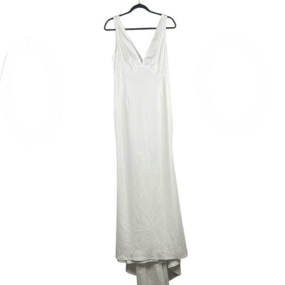Lulus Captivating Promise White Sleeveless Mermaid Maxi Dress Size Large - Picture 6 of 12